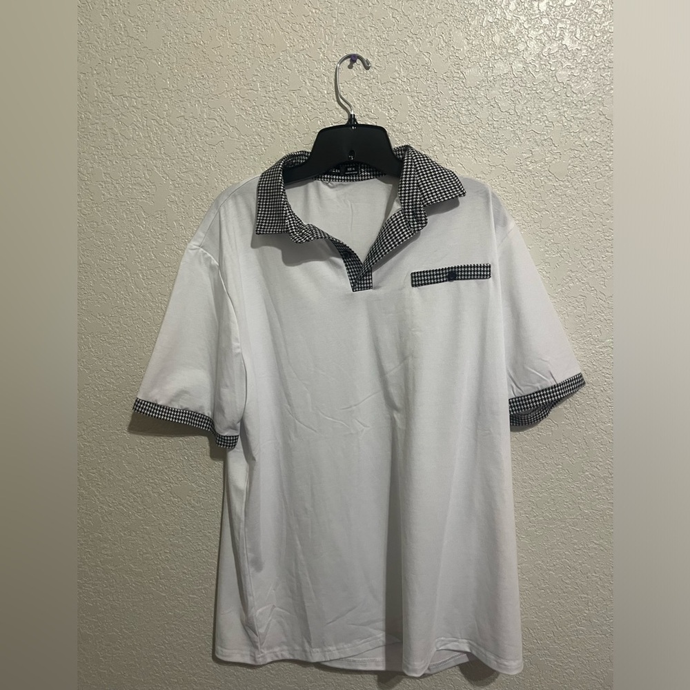 Men Shirt white and black